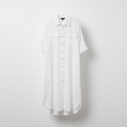 Denim Dress, White