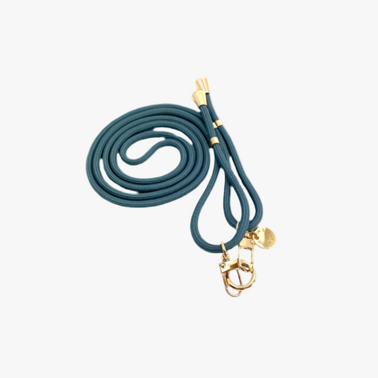 Mobilhalsband, Petrol med Guld detaljer