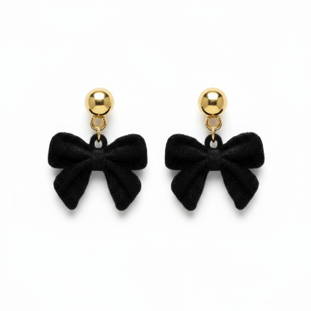 Earrings Belle Bow, Black