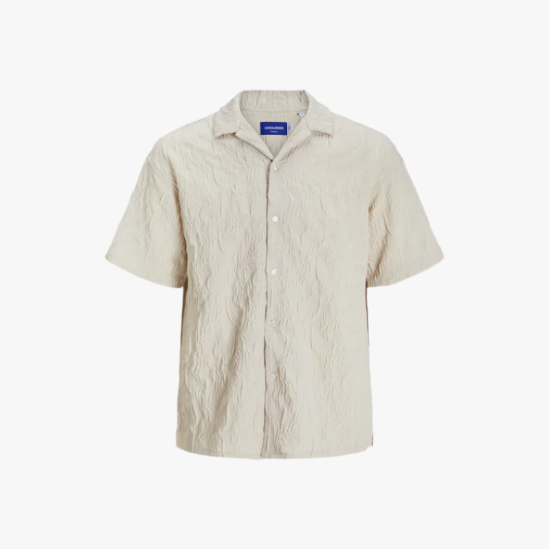 Skjorta Jeff Jacquard, Beige